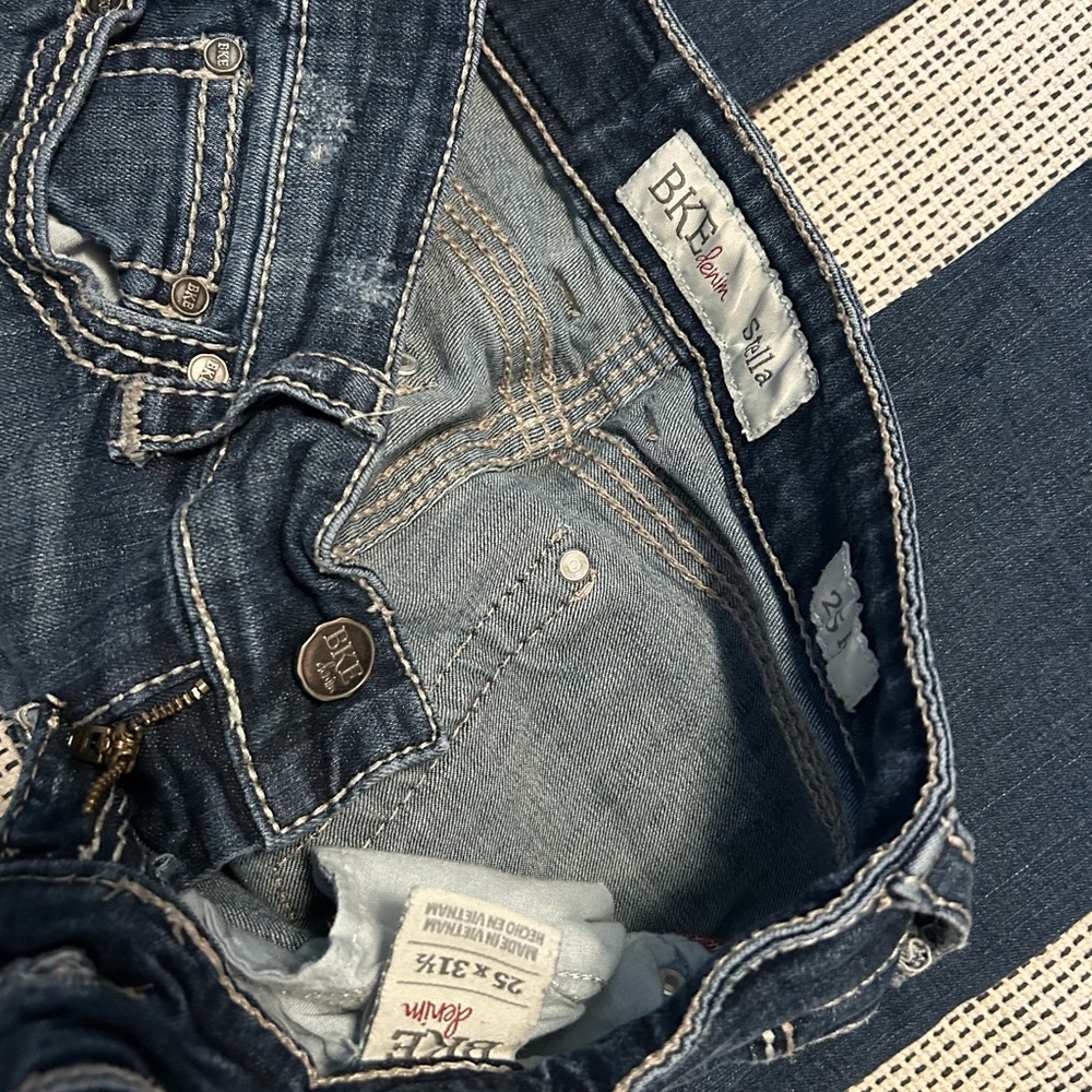 BKE Stella Dark Blue Boot Cut Jeans